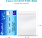 2''x 3'', (Pack of 200) Small Clear Poly Zipper Bags, Reclosable Zipper Lock Storage Plastic Bags for Jewelry, Beads, Screws & Small Items - Image 3