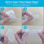 2''x 3'', (Pack of 200) Small Clear Poly Zipper Bags, Reclosable Zipper Lock Storage Plastic Bags for Jewelry, Beads, Screws & Small Items - Image 8