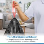 Reli. 30 Gallon Trash Bags Drawstring (25 Count) | Black Garbage Bags 30 Gallon Heavy Duty | Large for Home & Outdoor Use | Drawstring - Image 4