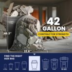 Plasticplace Contractor Trash Bags 42 Gallon │ 3.0 Mil │ Clear Heavy Duty Garbage Bag │ 32.6” x 46.4” (50 Count), Transparent, B001C0SIUG - Image 3