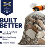 Plasticplace Contractor Trash Bags 42 Gallon │ 3.0 Mil │ Clear Heavy Duty Garbage Bag │ 32.6” x 46.4” (50 Count), Transparent, B001C0SIUG - Image 4