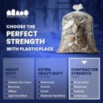 Plasticplace Contractor Trash Bags 42 Gallon │ 3.0 Mil │ Clear Heavy Duty Garbage Bag │ 32.6” x 46.4” (50 Count), Transparent, B001C0SIUG - Image 7