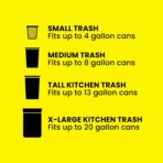 Glad ForceFlex MaxStrength Kitchen Trash Bags, 13 Gal, Fresh Clean Febreze, 34 Ct (Package May Vary) - Image 6