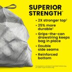 Glad ForceFlex MaxStrength Kitchen Trash Bags, 13 Gal, Fresh Clean Febreze, 34 Ct (Package May Vary) - Image 7