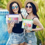 Abbylike 12 Pcs Snack Bags Pouch Travel Makeup Cosmetic Bag Clear Letter Zipper Pouch Waterproof PVC Organizer Storage for Women - Image 5