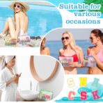 Abbylike 12 Pcs Snack Bags Pouch Travel Makeup Cosmetic Bag Clear Letter Zipper Pouch Waterproof PVC Organizer Storage for Women - Image 8