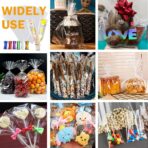 50 pcs Clear Cellophane Gift Bags,12"X 16" Large Clear Cellophane Treat Bags with 6 Mix Colors Twist Ties for Gift Baskets Wedding,Valentines Gift,Party Favor Baby Showers,Bakery,Toy Wrapping - Image 5
