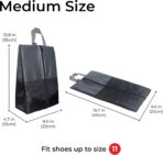 Shoe Bags For Travel, Used As For Storage or Shoe Travel Bag, Space Saving When Travelling With This Travel Shoe Bags For Packing, Featuring Waterproof Nylon Sneaker Bag (Black, 2 Pack, Medium) - Image 3