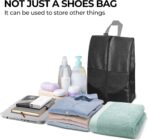 Shoe Bags For Travel, Used As For Storage or Shoe Travel Bag, Space Saving When Travelling With This Travel Shoe Bags For Packing, Featuring Waterproof Nylon Sneaker Bag (Black, 2 Pack, Medium) - Image 5