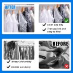 100 Pack Plastic Dry Cleaning Bags 23.6x35.4 Inch Garment Bags for Hanging Clothes Clear Dry Cleaner Covers Transparent Dust-Proof Clothing Covers for Suits Coats Uniforms Laundrette - Image 5