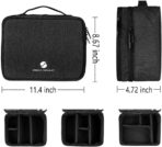 Travel Electronics Organizer, Waterproof Cable Organizer Bag for Electronic Accessories Double Layer Large Shockproof Cable Storage Bag for Cord, Power Bank, Tablet(Up to iPad 11 inch) - Black - Image 6