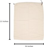 Organic Cotton Shoes Storage Bags - Convenient Shoe Bags for Travel & Storage - Dust Proof Sneaker Bags - Easy to Pack, Convenient to Carry & Foldable Shoes Drawstring Bags (3 Large: 23"x19") - Image 3