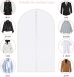 5 Pack Garment Bags for Hanging Clothes, 40" Suit Bags for Closet Storage, Plastic Clothes Covers with Zipper for Dresses - Image 6