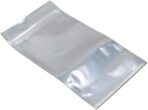 FERENLI 100 Pieces Stand Up Clear Front Zipper Lock Resealable Aluminum Mylar Foil Plastic Packaging Bag for Zip Heat Seal Package Lock with Tear Notch Long Term Food Storage 3.5x5.5 inch - Image 8