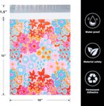 POLYSELLS 100pcs 10x13 Inches Poly Mailers Waterproof & Tear Resistant Mailing Envelopes, Cute Small Business Bags for Clothes, Gifts - Flowers - Image 3