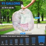 Reli. 95 Gallon Trash Bags Heavy Duty | 30 Trash Bags | Super Sizeable, Clear, Garbage for Serious Cleanup - Image 3