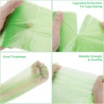 Compostable Trash Bags 2.6 Gallon - Unscented Biodegradable Small Garbage Bags Strong Thick 100 Count 10 Liter Bulk Recycling Waste Basket Liners for Kitchen, Yard, Lawn, Office - Image 5
