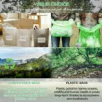 Compostable Trash Bags 2.6 Gallon - Unscented Biodegradable Small Garbage Bags Strong Thick 100 Count 10 Liter Bulk Recycling Waste Basket Liners for Kitchen, Yard, Lawn, Office - Image 6