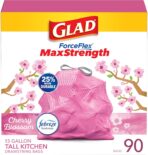 Glad Tall Kitchen Trash Bags 13 Gallon, MaxStrength Cherry Blossom Garbage Bags, Drawstring, 90 Count - Image 2