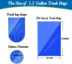 1.2 Gallon Multi Small Trash Bags,Garbage Bag Bin Liners, 5 Liters Bin Bags Wastebasket Bags for home office kitchen Trash Can,Bathroom,Bedroom 300 Counts 6 Color - Image 3