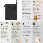 PALTERWEAR Drawstring Bag - Cinch and Ditty Pouch with Clip for Travel, Wardrobe, Outdoors - Set of 5 (Black, 8 x 11 inch) - Image 4