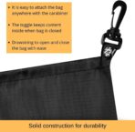 PALTERWEAR Drawstring Bag - Cinch and Ditty Pouch with Clip for Travel, Wardrobe, Outdoors - Set of 5 (Black, 8 x 11 inch) - Image 7