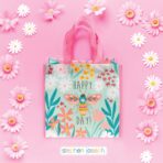Stephen Joseph, Medium Recycled Gift Bag with Handles, Kids, Reusable, Birthday Party Gift Bag, Shopping Bag, Bee, SJ1156 - Image 3