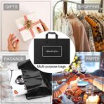 Thank You Merchandise Bags 50Pcs 17x16In Black Thank You Bags Bulk - Extra Thick 3.15Mil Customer Bags for Small Business - Big Thank You Shopping Bags for Boutique with Soft Loop Handle - Image 6