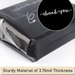 Thank You Merchandise Bags 50Pcs 17x16In Black Thank You Bags Bulk - Extra Thick 3.15Mil Customer Bags for Small Business - Big Thank You Shopping Bags for Boutique with Soft Loop Handle - Image 8
