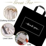 Thank You Merchandise Bags 50Pcs 17x16In Black Thank You Bags Bulk - Extra Thick 3.15Mil Customer Bags for Small Business - Big Thank You Shopping Bags for Boutique with Soft Loop Handle - Image 10