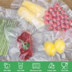 Vacuum Sealer Bags Rolls Compatible with FoodSaver 4-Pack 11" x 25' Vacuum Seal Rolls Fit Inside Machine Double-Side Embossed BPA-Free Bags for Sous Vide or Food Storage (Total 100 Feet) - Image 4
