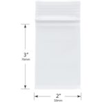 Plymor 2" x 3" (Pack of 100), 4 Mil Heavy Duty Zipper Reclosable Plastic Bags - Image 3