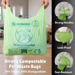 100% Compostable XL Pet Waste Bag (120 ct.) Plant-Based Biodegradable Cat Litter Poop Bags Doggy Poop Bags with Handles Compost Liners US BPI ASTM D6400 & OK Compost Home Certified (120 ct) - Image 9