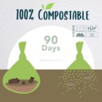 Certified Compostable Dog Poop Bag Rolls, Landfill friendly Doggie Poop Bags, Vegetable-Based, ASTM D6400, Unscented, Extra Thick, Leak Proof, Size 9 x 13 Inches, Refills 240 Counts - Image 3