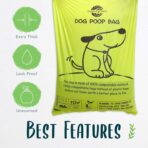 Certified Compostable Dog Poop Bag Rolls, Landfill friendly Doggie Poop Bags, Vegetable-Based, ASTM D6400, Unscented, Extra Thick, Leak Proof, Size 9 x 13 Inches, Refills 240 Counts - Image 5