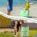 ECOLipak 33 Gallon Compostable Trash Garbage Bags, 25 Count (1 Roll) Biodegradable Heavy Duty Large Outdoor Trash Bags for Lawn/Yard, US BPI ASTM D6400 and OK Compost Home Certified - Image 8