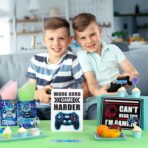 WERNNSAI Video Game Party Favor Bags - 16 PCS Blue Game Birthday Decorations Gift Bags Gaming Party Supplies Video Game Goodie Bags with Handle for Birthday Supplies - Image 8