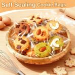 PigPotParty Cookie Bags 4''x 6", 100 Pcs Self Sealing Cellophane Treat Bags, Small Clear Plastic Goodie Bag for Gift, Snack, Party Favor, Candy - Image 4