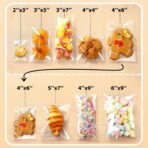 PigPotParty Cookie Bags 4''x 6", 100 Pcs Self Sealing Cellophane Treat Bags, Small Clear Plastic Goodie Bag for Gift, Snack, Party Favor, Candy - Image 8