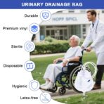 5 Pack 4000ml Sterile Urinary Drainage Bag, Catheter Bags with Anti-Reflux Chamber and 48" Drainage Tube,Professional Men Women Overnight Bedside Urine Bag - Image 8