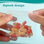 36 Packs Pill Pouch Bags BPA Free Pill Bags 12mil 3 x 2.75 Inch Transparent Small Zip Reusable Drug Bags Seal Zipper Pill Pouches for Travel Medicine Organizer, Jewelry, Small Craft Pieces - Image 5