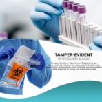 APQ Pack of 1000 Tamper-Evident Specimen Bags Clear 6 x 10. Polyethylene Bags with Absorbent Pad 6x10. Pull Tab Adhesive Closure 1.80 mil Thick. Removable Biohazard Symbol. Ideal for Health Needs - Image 7