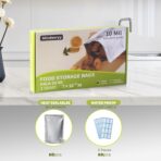 60pcs 1 Quart Mylar Bags for Food Storage - ExtraThick 10 Mil - Smell Proof Mylar bag 1 Quart - Stand-Up Zipper Pouches 7x10 Inch - Small Food Container Sets - Heat Sealable - Image 3