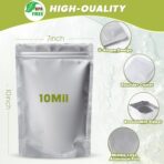 60pcs 1 Quart Mylar Bags for Food Storage - ExtraThick 10 Mil - Smell Proof Mylar bag 1 Quart - Stand-Up Zipper Pouches 7x10 Inch - Small Food Container Sets - Heat Sealable - Image 4