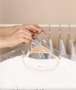 10 Packs Plastic Dry Cleaner Bags, 60x90CM/23.6 x 35.4 Inch Clear Dry Cleaners Dust-Proof Bags for Clothes Garment Bags Clothing Protector Covers for Dry Cleaner, Home Storage, Travel, Moving - Image 5