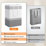 2 Pack Large Laundry Baskets, Laundry Hampers, Freestanding Waterproof Collapsible Clothes Bag with Extended & Reinforced Handles - Clothes Basket for Dorm, Bathroom, Home (Light Grey/75L) - Image 6