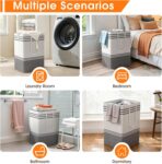 2 Pack Large Laundry Baskets, Laundry Hampers, Freestanding Waterproof Collapsible Clothes Bag with Extended & Reinforced Handles - Clothes Basket for Dorm, Bathroom, Home (Light Grey/75L) - Image 8