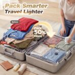 Vacuum Seal Bags for Clothing Travel with Rechargeable Electric Pump, Space Saver Vacuum Storage Bags Travel, Reusable Compression Bags for Luggage Home (14pcs Checkered) - Image 3