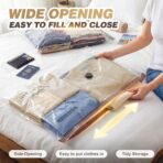 Vacuum Seal Bags for Clothing Travel with Rechargeable Electric Pump, Space Saver Vacuum Storage Bags Travel, Reusable Compression Bags for Luggage Home (14pcs Checkered) - Image 10