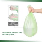 Medium Compostable Trash Bags, Biodegradable 8 Gallon Garbage Bags, Recycling Degradable Unscented Rubbish Bags for Kitchen Bathroom Office Car Pet Wastebasket (Green) - Image 4